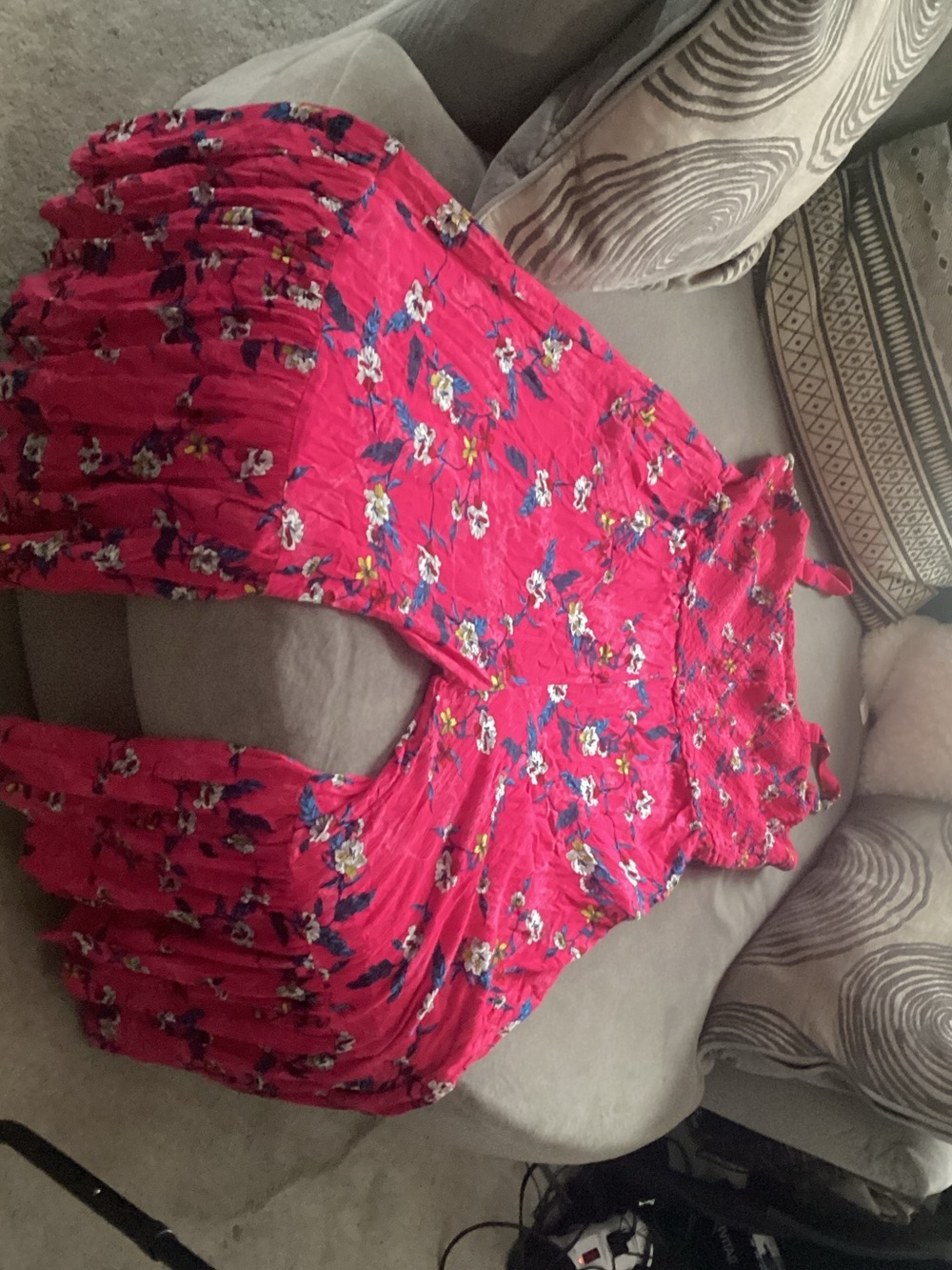 Jessica Simpson Pink Floral Jumpsuit Romper